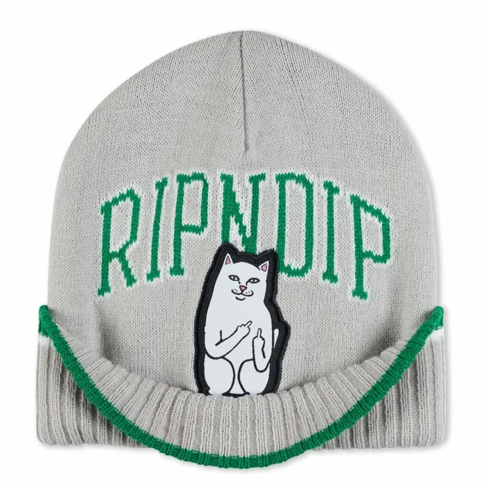 Ripndip Lord Nermal Team Spirit Beanie GreenGrey Beanies Ripndip Lord Nermal Team Spirit Beanie GreenGrey Beanies