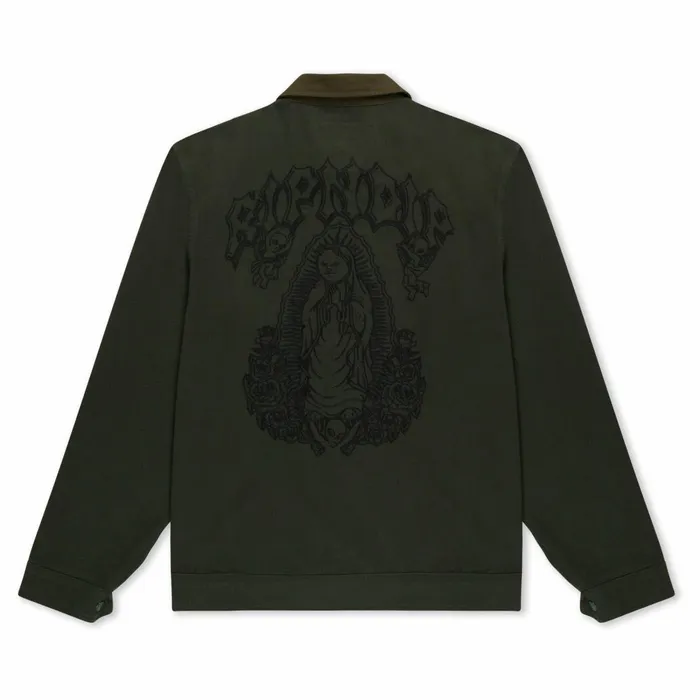 Ripndip Mother Nerm Twill Work Jacket Dark Olive Jackets Ripndip Mother Nerm Twill Work Jacket Dark Olive Jackets