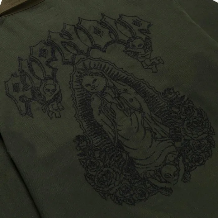 Ripndip Mother Nerm Twill Work Jacket Dark Olive Jackets Ripndip Mother Nerm Twill Work Jacket Dark Olive Jackets