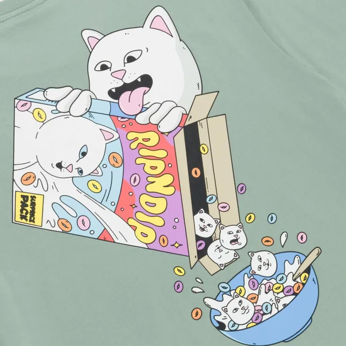 Ripndip Nerm Os Tee Dusty Sage Short Sleeve Tees Ripndip Nerm Os Tee Dusty Sage Short Sleeve Tees