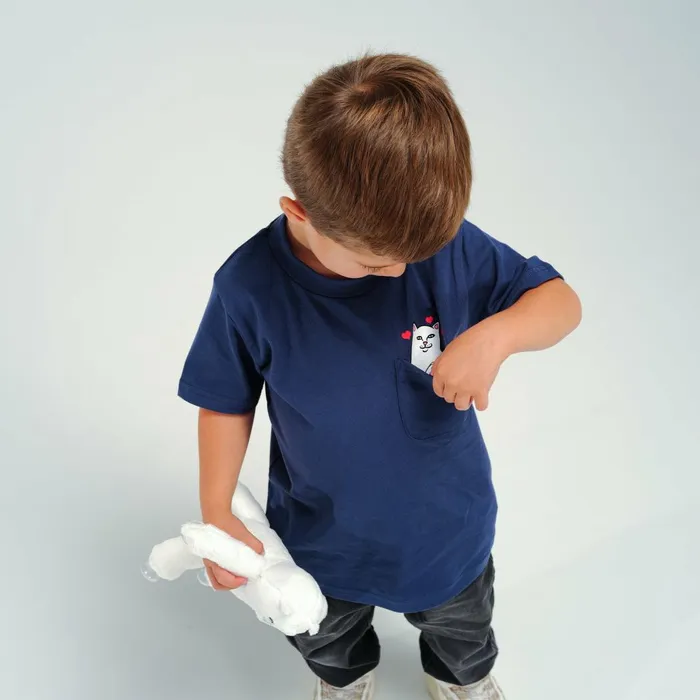 Ripndip Nermal Loves Kid Pocket Tee Navy Short Sleeve Tees Ripndip Nermal Loves Kid Pocket Tee Navy Short Sleeve Tees