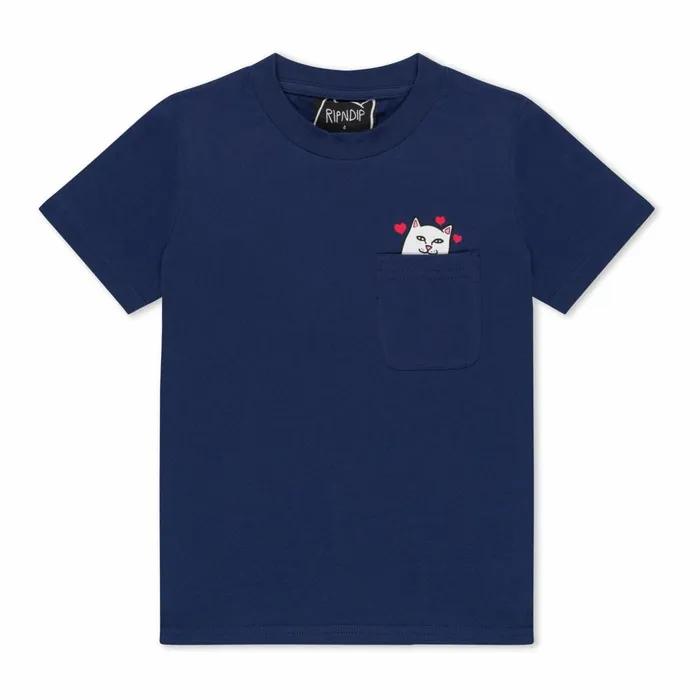 Ripndip Nermal Loves Kid Pocket Tee Navy Short Sleeve Tees Ripndip Nermal Loves Kid Pocket Tee Navy Short Sleeve Tees