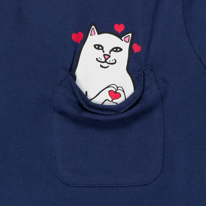 Ripndip Nermal Loves Kid Pocket Tee Navy Short Sleeve Tees Ripndip Nermal Loves Kid Pocket Tee Navy Short Sleeve Tees