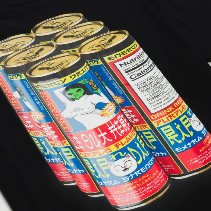 Ripndip Nerms Cans Tee Black Short Sleeve Tees Ripndip Nerms Cans Tee Black Short Sleeve Tees