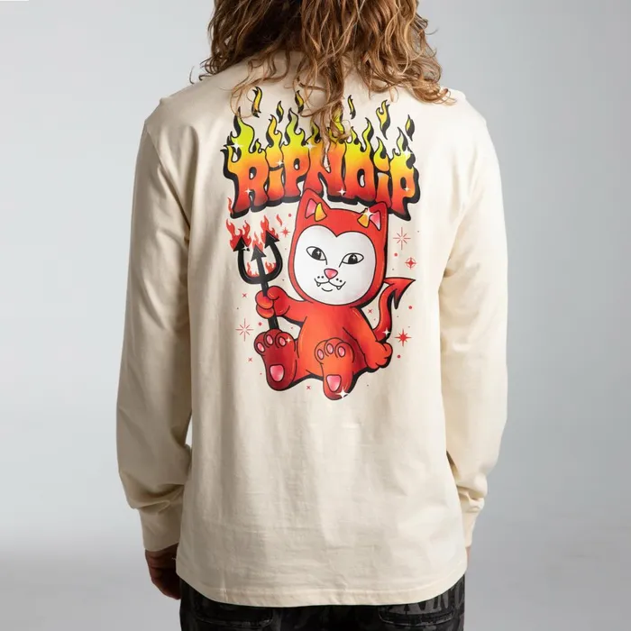 Ripndip Scary Cute Long Sleeve Natural Long Sleeve Tees