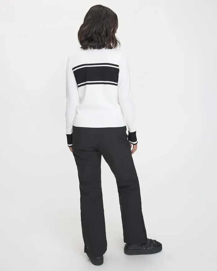 RWandCO Activewear LongSleeve CrewNeck Sweater With HalfZip 8211 Hyba 124 Regular 124 Reitmans Coconut Milk 8211 Women