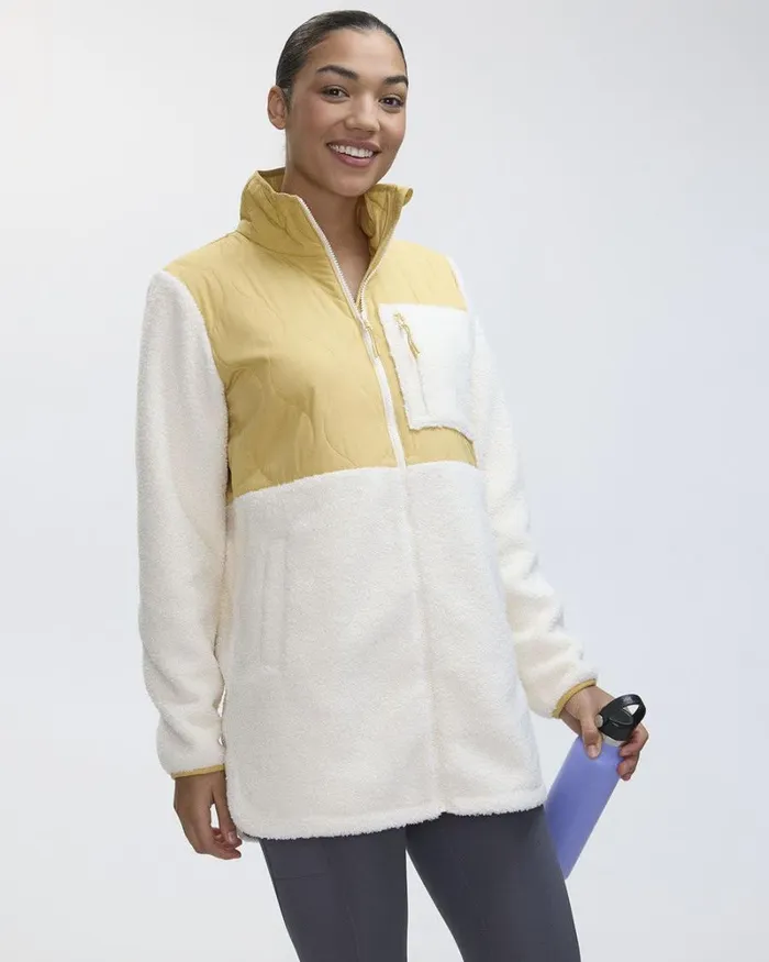 RWandCO Activewear MixMedia Jacket With Sherpa 8211 Hyba 124 Regular 124 Reitmans Birch 8211 Women