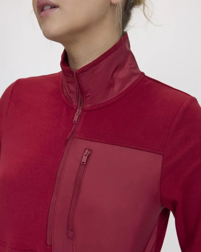 RWandCO Activewear Polar Fleece HalfZip Jacket 8211 Hyba 124 Regular 124 Reitmans Rhubarb 8211 Women RWandCO Activewear Polar Fleece HalfZip Jacket 8211 Hyba 124 Regular 124 Reitmans Rhubarb 8211 Women