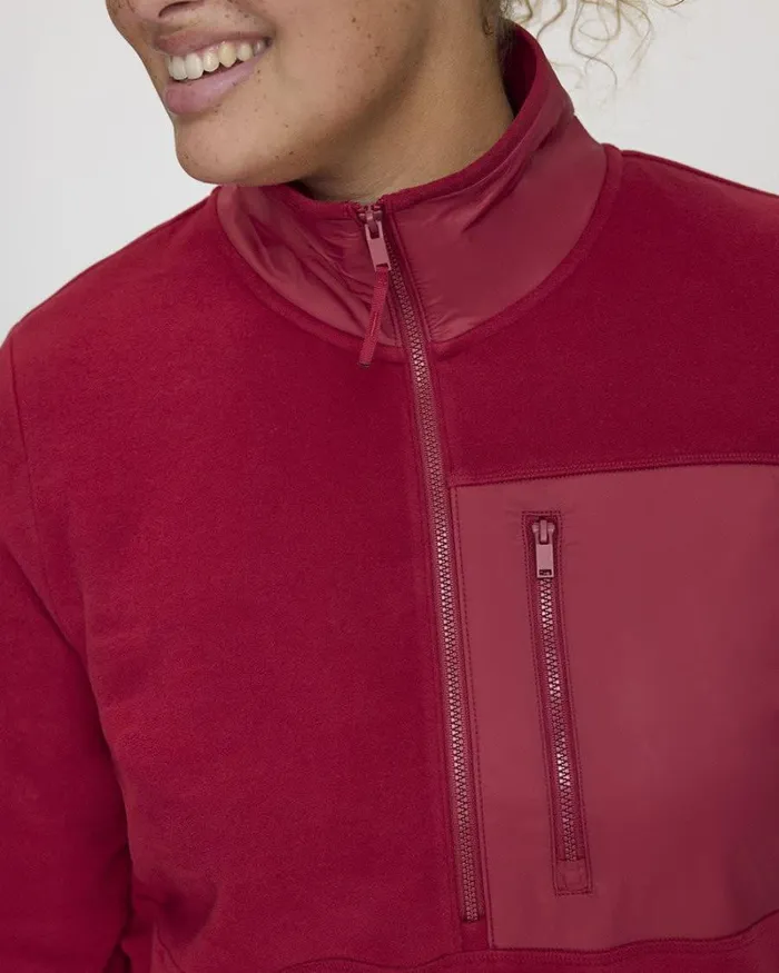 RWandCO Activewear Polar Fleece HalfZip Jacket 8211 Hyba 124 Regular 124 Reitmans Rhubarb 8211 Women RWandCO Activewear Polar Fleece HalfZip Jacket 8211 Hyba 124 Regular 124 Reitmans Rhubarb 8211 Women