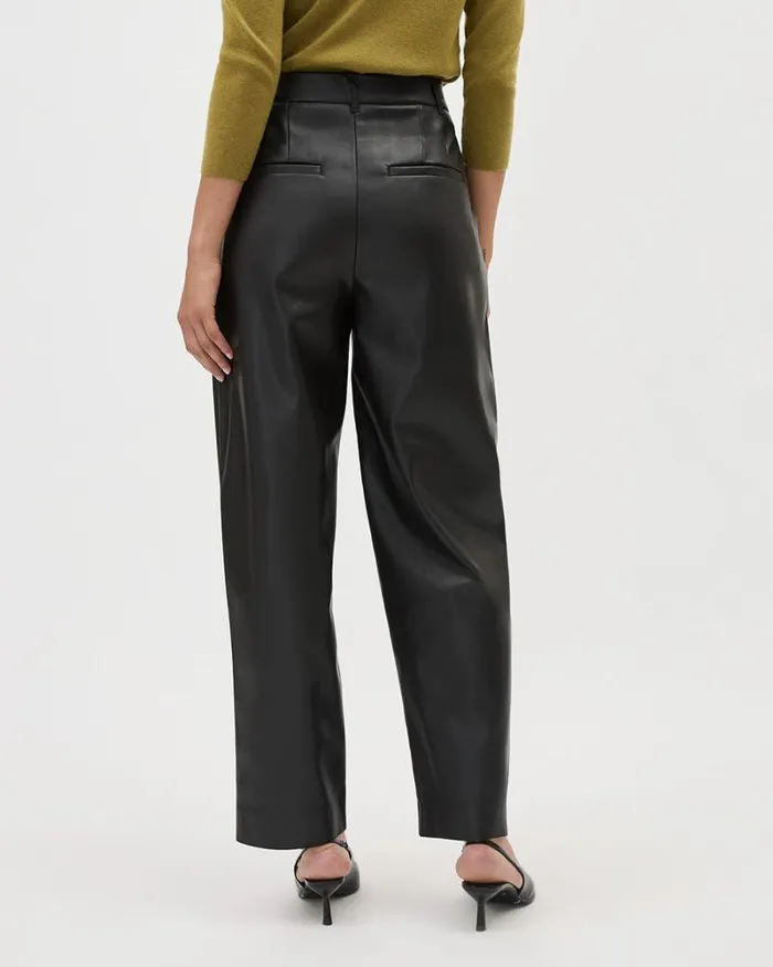 RWandCO Barrel Leg FauxLeather HighRise Barrel Pant Black 8211 Women RWandCO Barrel Leg FauxLeather HighRise Barrel Pant Black 8211 Women