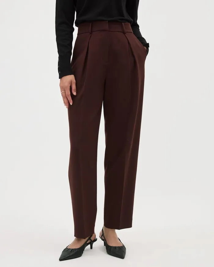RWandCO Barrel Leg ViscoseBlend HighRise Barrel Pant Decadent Chocolate 8211 Women RWandCO Barrel Leg ViscoseBlend HighRise Barrel Pant Decadent Chocolate 8211 Women