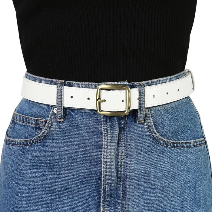 RWandCO Belts Allegra K Faux Leather Waist Pin Buckle Belt White 8211 Women RWandCO Belts Allegra K Faux Leather Waist Pin Buckle Belt White 8211 Women