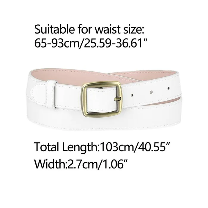RWandCO Belts Allegra K Faux Leather Waist Pin Buckle Belt White 8211 Women RWandCO Belts Allegra K Faux Leather Waist Pin Buckle Belt White 8211 Women