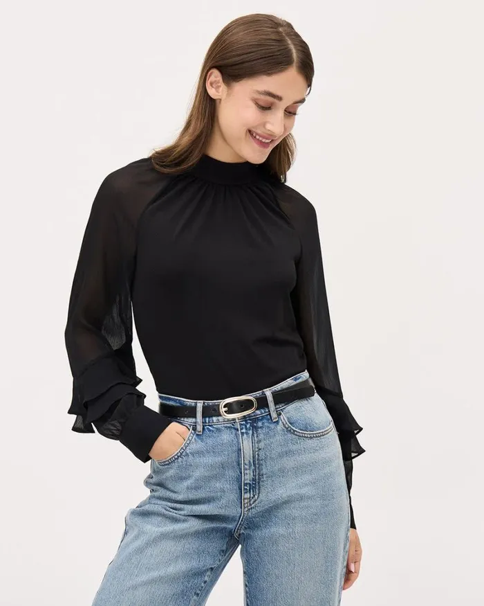 RWandCO Belts Leather Belt With OrganicShaped Golden Buckle Black 8211 Women