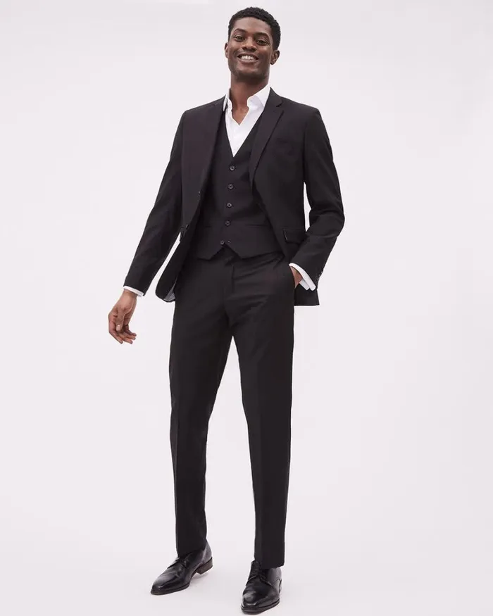 RWandCO Blazers WoolBlend Suiting Vest Black 8211 Men RWandCO Blazers WoolBlend Suiting Vest Black 8211 Men