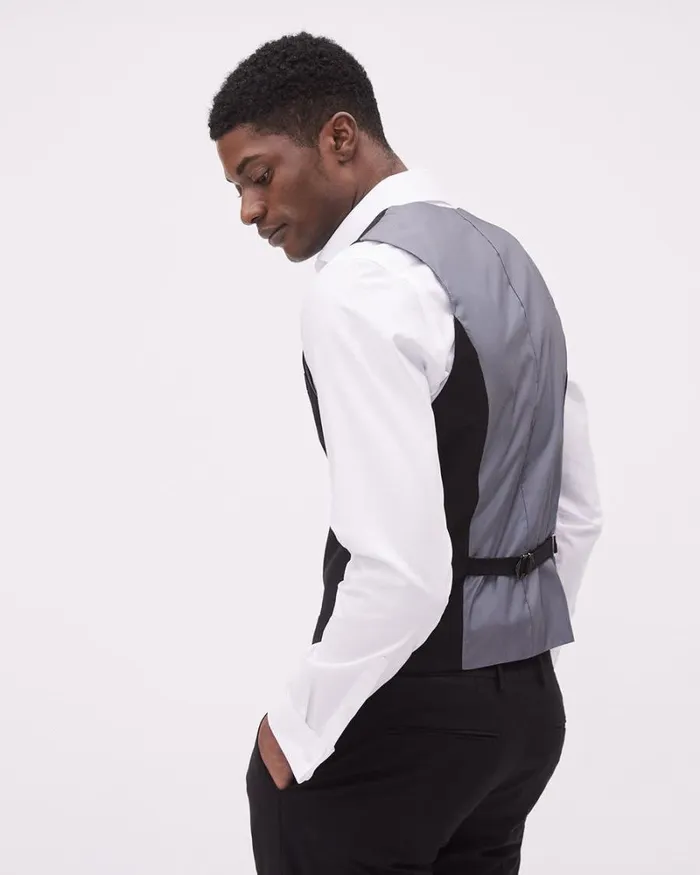RWandCO Blazers WoolBlend Suiting Vest Black 8211 Men RWandCO Blazers WoolBlend Suiting Vest Black 8211 Men