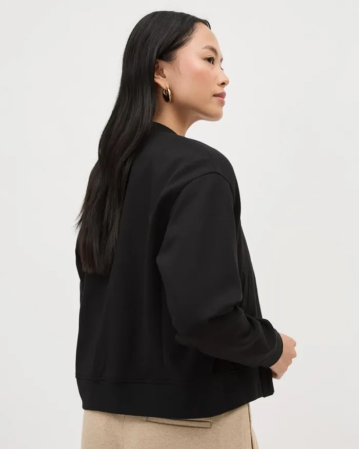 RWandCO Blazers Zipped Black Bomber Jacket Black 8211 Women RWandCO Blazers Zipped Black Bomber Jacket Black 8211 Women