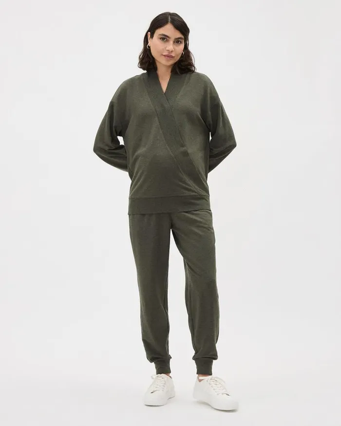 RWandCO Bottoms The Lounging Jogger 8211 Thyme Maternity Kalamata 8211 Women