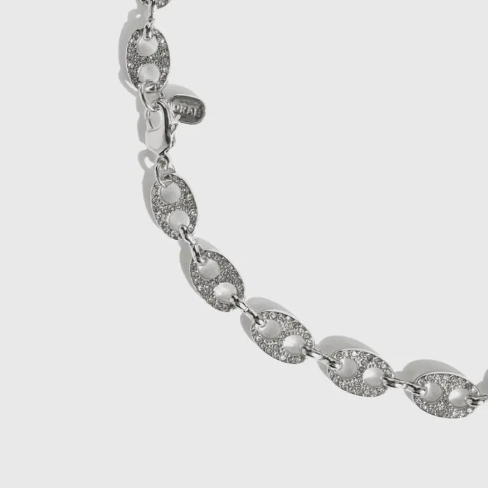 RWandCO Bracelets and Rings DRAE Collection 8211 Coffee Beans Pav Bracelet Silver 8211 Women