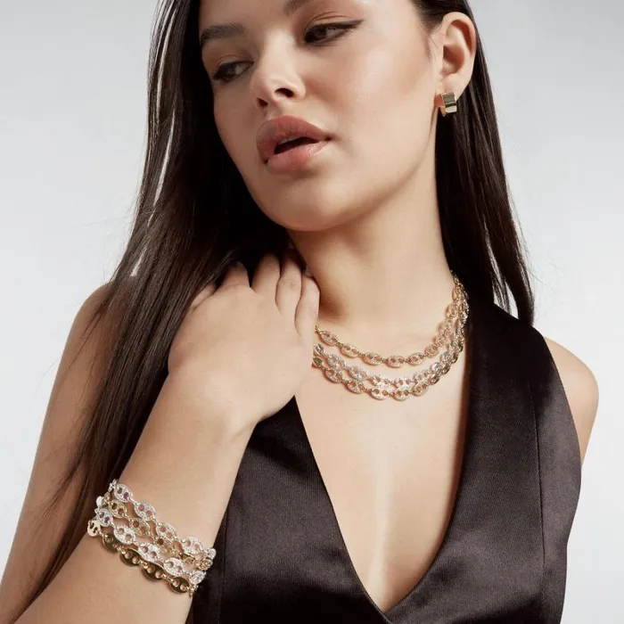 RWandCO Bracelets and Rings DRAE Collection 8211 Coffee Beans Pav Bracelet Silver 8211 Women