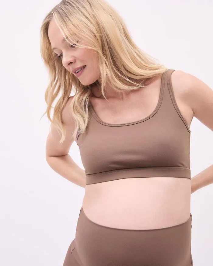 RWandCO Bras and Intimates Soft Bralette 8211 Thyme Maternity Deep Taupe 8211 Women RWandCO Bras and Intimates Soft Bralette 8211 Thyme Maternity Deep Taupe 8211 Women