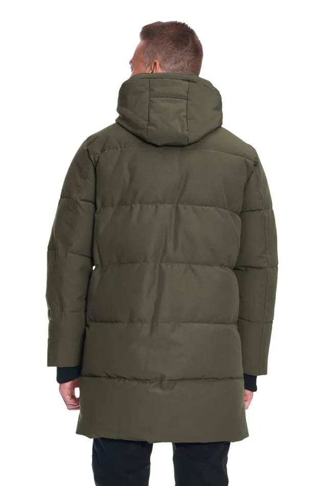 RWandCO Coats and Jackets Alpine North Men039s 8211 JASPER Vegan Down Recycled Winter Puffer Coat Dark Green 8211 Men