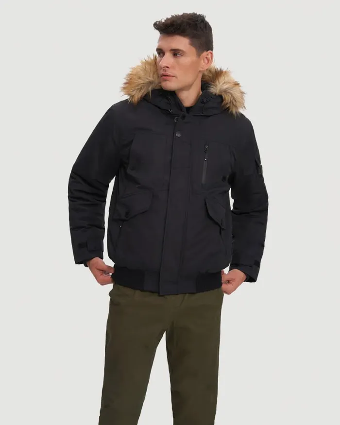 RWandCO Coats and Jackets Noize 8211 Max Short Length Bomber Black 8211 Men