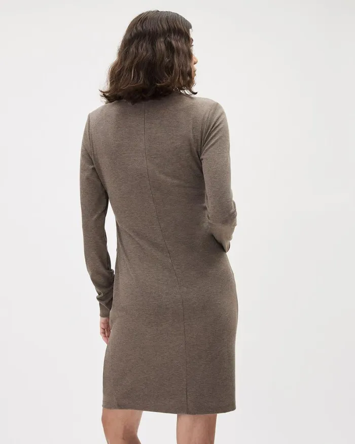 RWandCO Dresses and Jumpsuits LongSleeve MockNeck Ribbed Dress 8211 Thyme Maternity Falcon Mix 8211 Women RWandCO Dresses and Jumpsuits LongSleeve MockNeck Ribbed Dress 8211 Thyme Maternity Falcon Mix 8211 Women