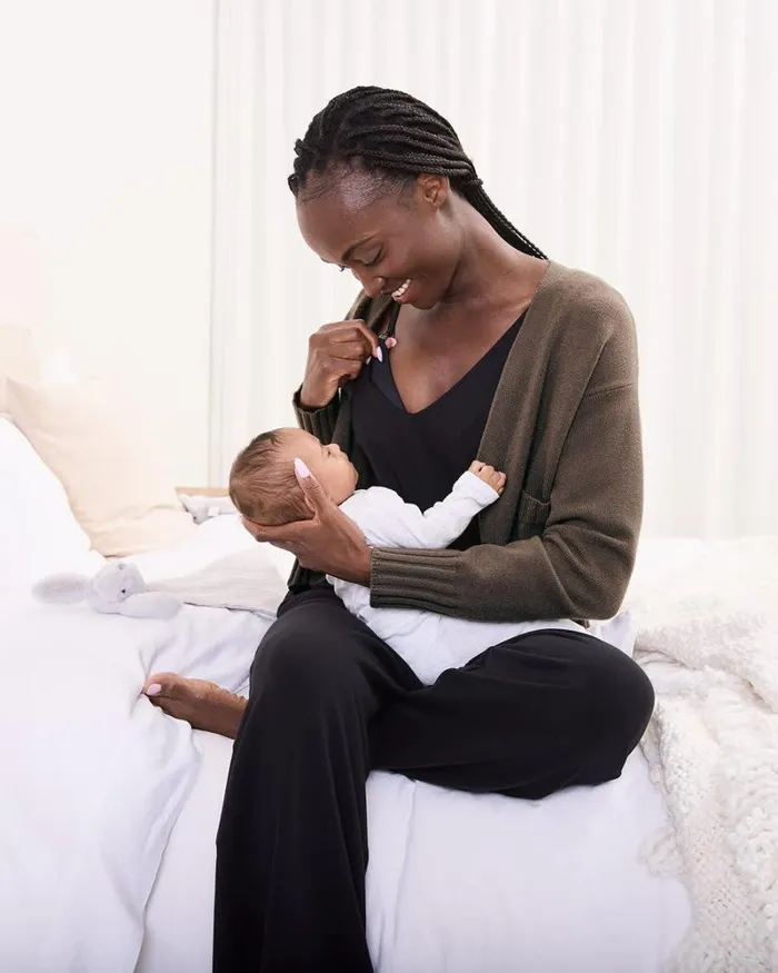RWandCO Dresses and Jumpsuits RelaxedFit Nursing Jumpsuit 8211 Thyme Maternity Black 8211 Women