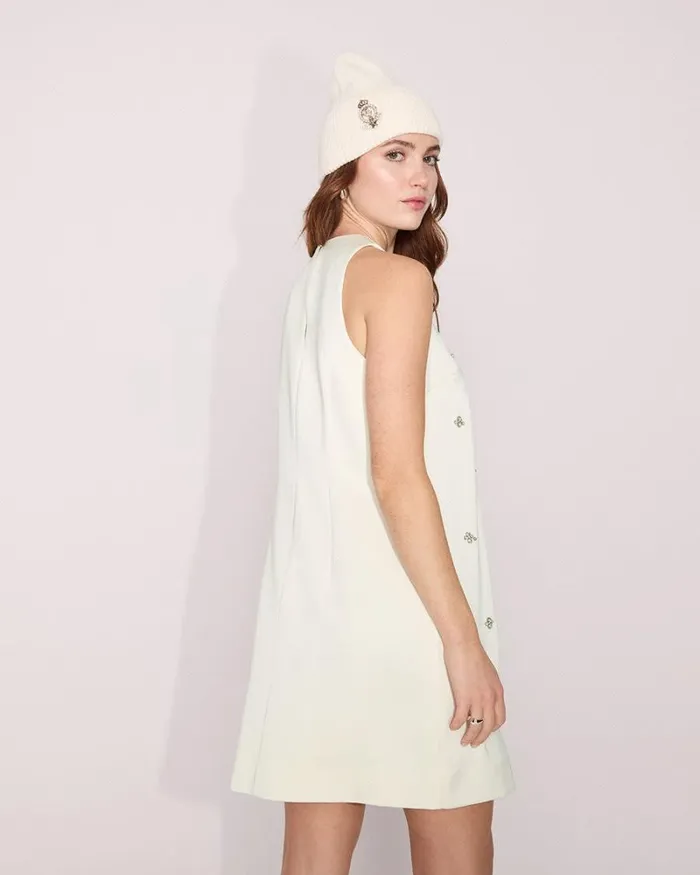 RWandCO Dresses Sleeveless Mini Cocktail Dress With Halter Neckline Coconut Milk 8211 Women RWandCO Dresses Sleeveless Mini Cocktail Dress With Halter Neckline Coconut Milk 8211 Women