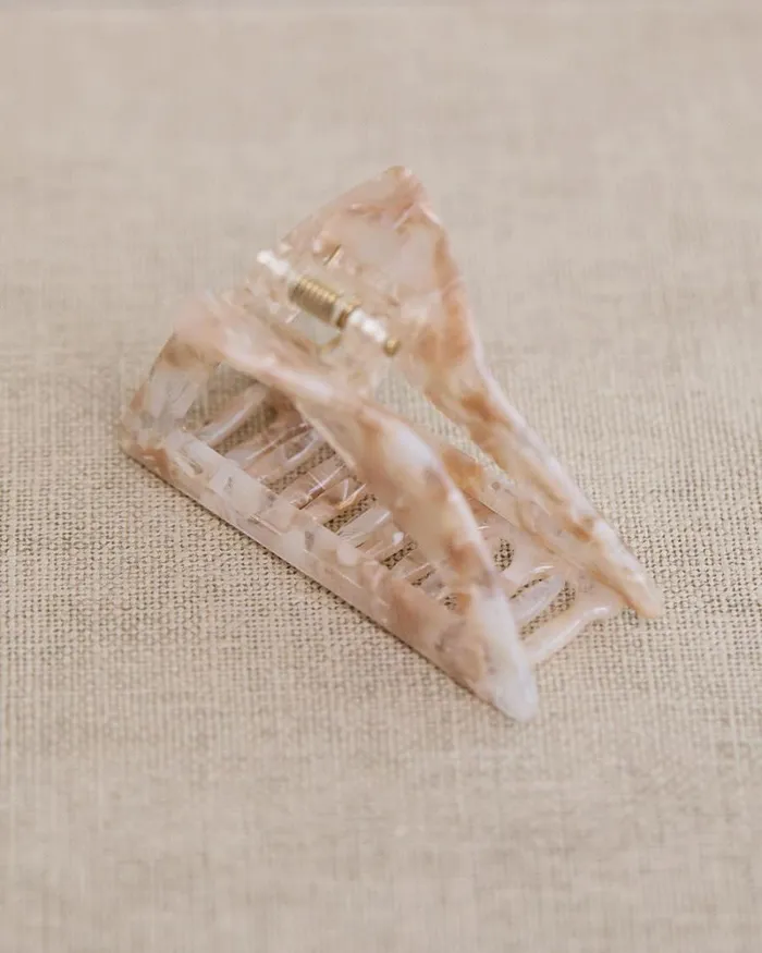 RWandCO Hair Accessories Acrylic Triangular Hair Gripper Beige 8211 Women