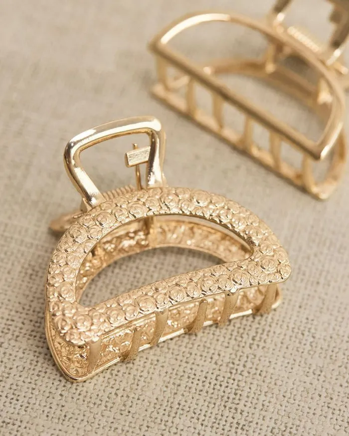 RWandCO Hair Accessories Metal Hair Grippers 8211 Set Of 2 Gold 8211 Women RWandCO Hair Accessories Metal Hair Grippers 8211 Set Of 2 Gold 8211 Women