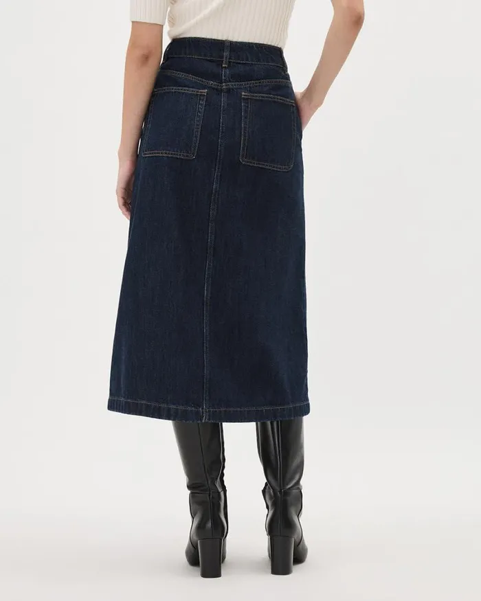 RWandCO Jeans Denim HighRise ALine Skirt Raw Denim 8211 Women RWandCO Jeans Denim HighRise ALine Skirt Raw Denim 8211 Women