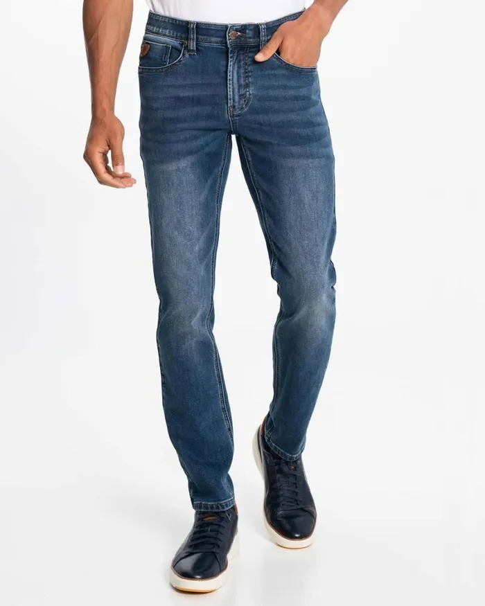 RWandCO Jeans LOIS 8211 Peter Slim Med Blue Wash Jeans Medium Blue 8211 Men