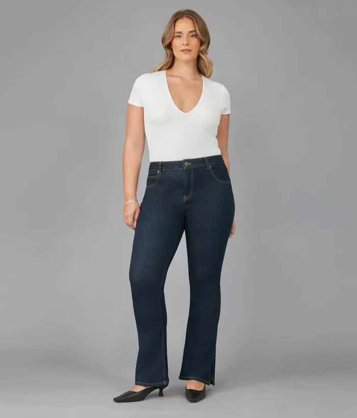 RWandCO Jeans Lola Jeans BILLIEDRB High Rise Bootcut Jeans Plus Size Dark Blue 8211 Women RWandCO Jeans Lola Jeans BILLIEDRB High Rise Bootcut Jeans Plus Size Dark Blue 8211 Women