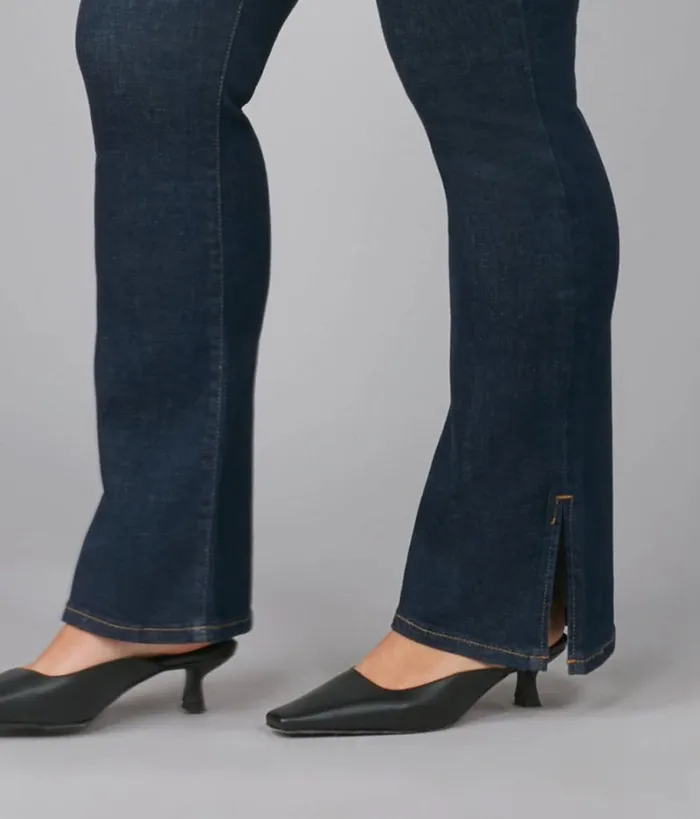 RWandCO Jeans Lola Jeans BILLIEDRB High Rise Bootcut Jeans Plus Size Dark Blue 8211 Women