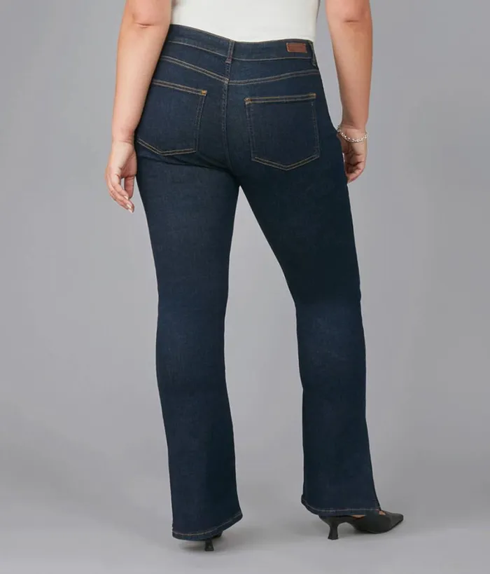 RWandCO Jeans Lola Jeans BILLIEDRB High Rise Bootcut Jeans Plus Size Dark Blue 8211 Women