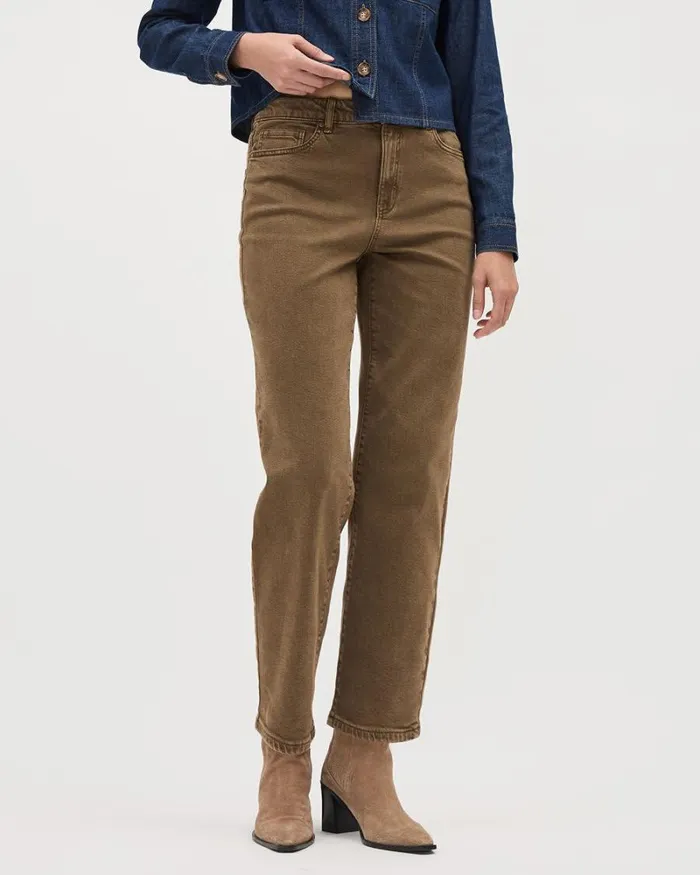 RWandCO Jeans Vintage HighWaisted StraightLeg Jeans Dark Natural Pecan 8211 Women RWandCO Jeans Vintage HighWaisted StraightLeg Jeans Dark Natural Pecan 8211 Women