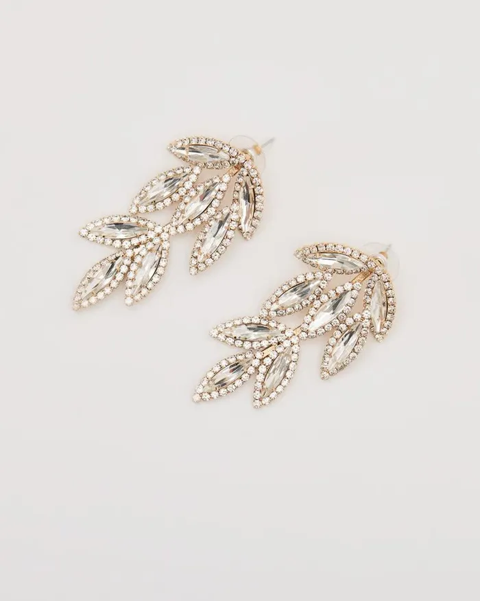 RWandCO Jewelry Earrings With Crystal Pendants Gold 8211 Women