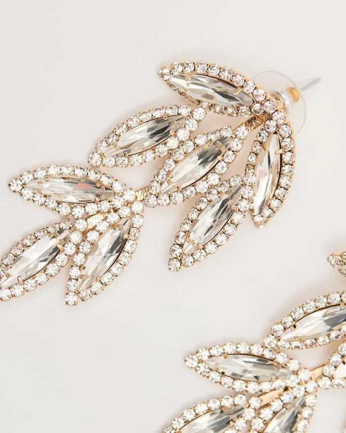 RWandCO Jewelry Earrings With Crystal Pendants Gold 8211 Women RWandCO Jewelry Earrings With Crystal Pendants Gold 8211 Women