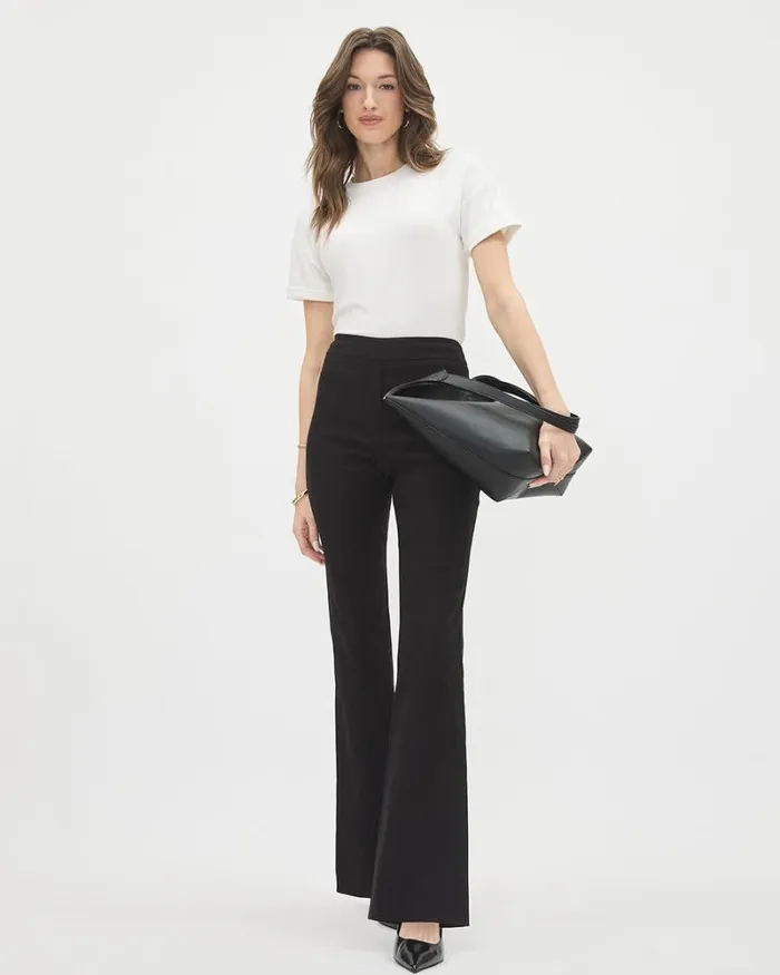 RWandCO Leggings HighRise FlareLeg City Legging Pant Black 8211 Women