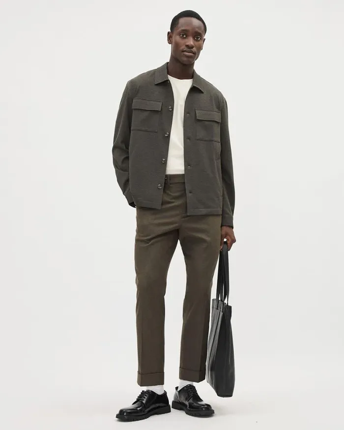 RWandCO Pants Brushed TaperedLeg Pleated Pant Dark Khaki 8211 Men RWandCO Pants Brushed TaperedLeg Pleated Pant Dark Khaki 8211 Men
