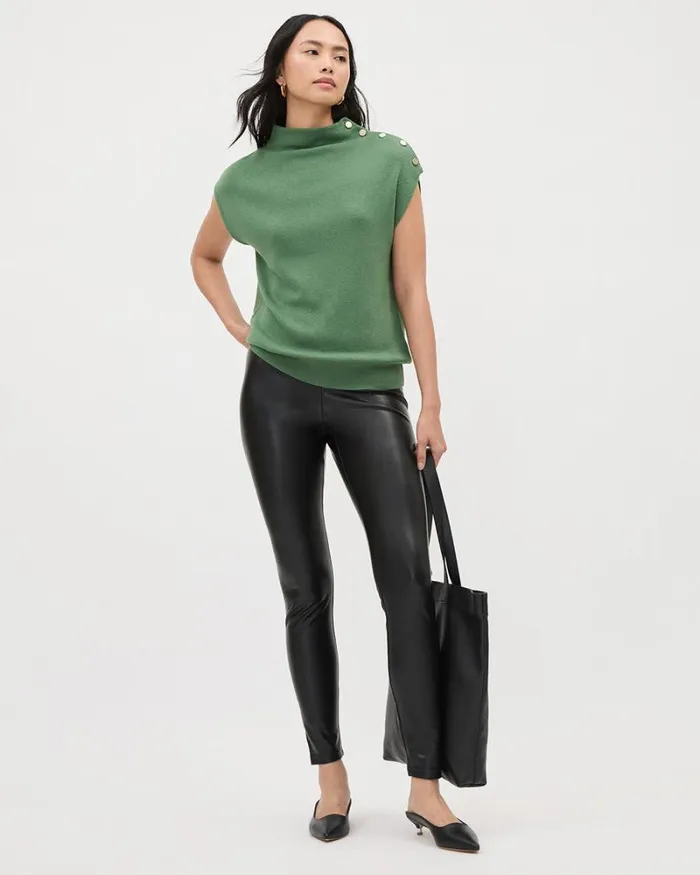 RWandCO Pants HighRise Long Faux Leather Legging Pant Black 8211 Women RWandCO Pants HighRise Long Faux Leather Legging Pant Black 8211 Women