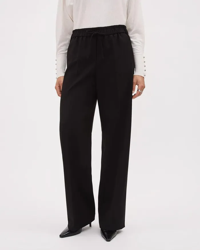 RWandCO Pants PullOn MidRise WideLeg Pant Black 8211 Women RWandCO Pants PullOn MidRise WideLeg Pant Black 8211 Women