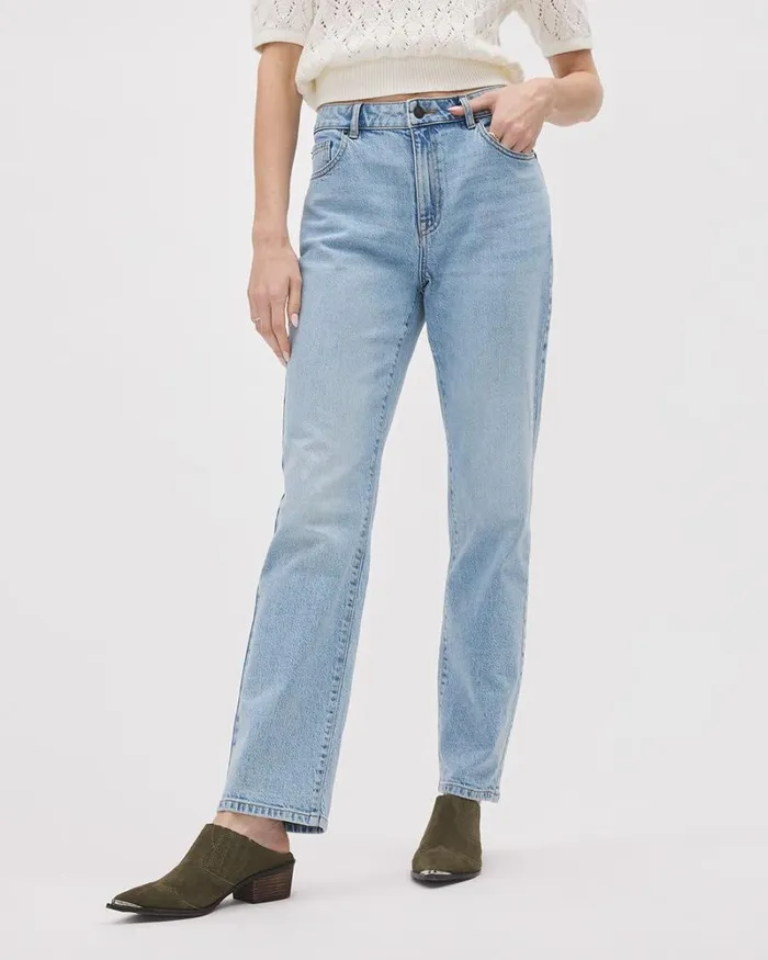 RWandCO Pants Vintage HighWaisted StraightLeg Jeans Light Wash 8211 Women RWandCO Pants Vintage HighWaisted StraightLeg Jeans Light Wash 8211 Women