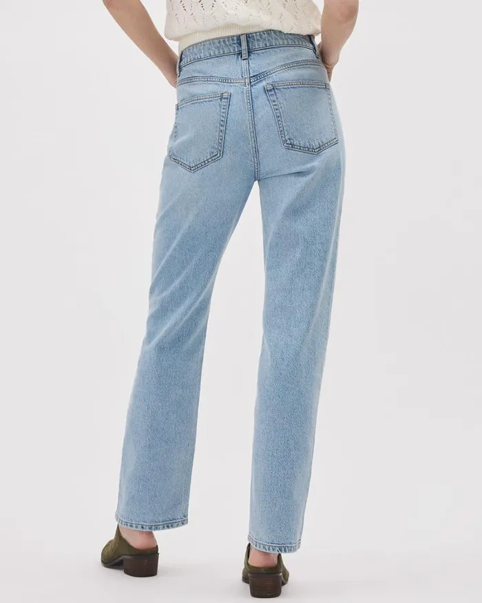 RWandCO Pants Vintage HighWaisted StraightLeg Jeans Light Wash 8211 Women RWandCO Pants Vintage HighWaisted StraightLeg Jeans Light Wash 8211 Women