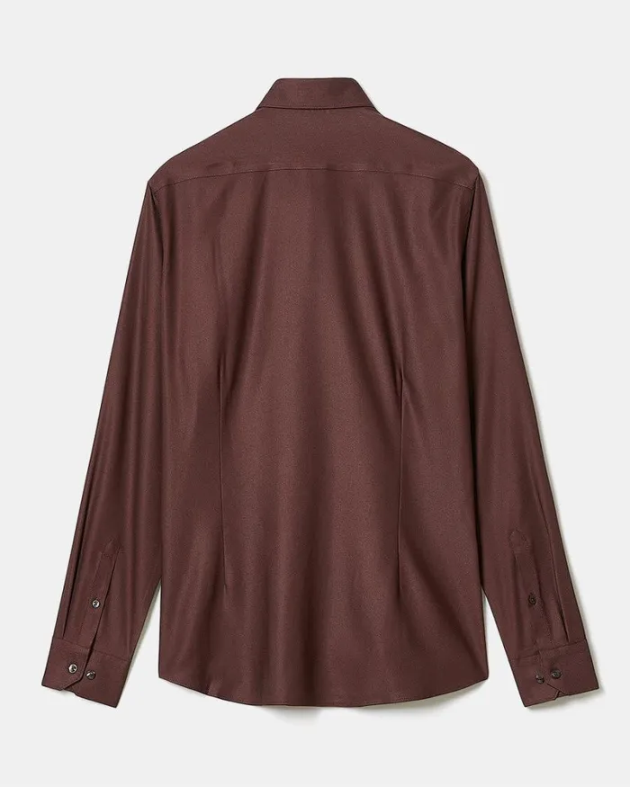 RWandCO Shirts SlimFit KnitLike Dress Shirt Cognac 8211 Men RWandCO Shirts SlimFit KnitLike Dress Shirt Cognac 8211 Men