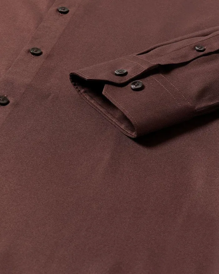 RWandCO Shirts SlimFit KnitLike Dress Shirt Cognac 8211 Men RWandCO Shirts SlimFit KnitLike Dress Shirt Cognac 8211 Men