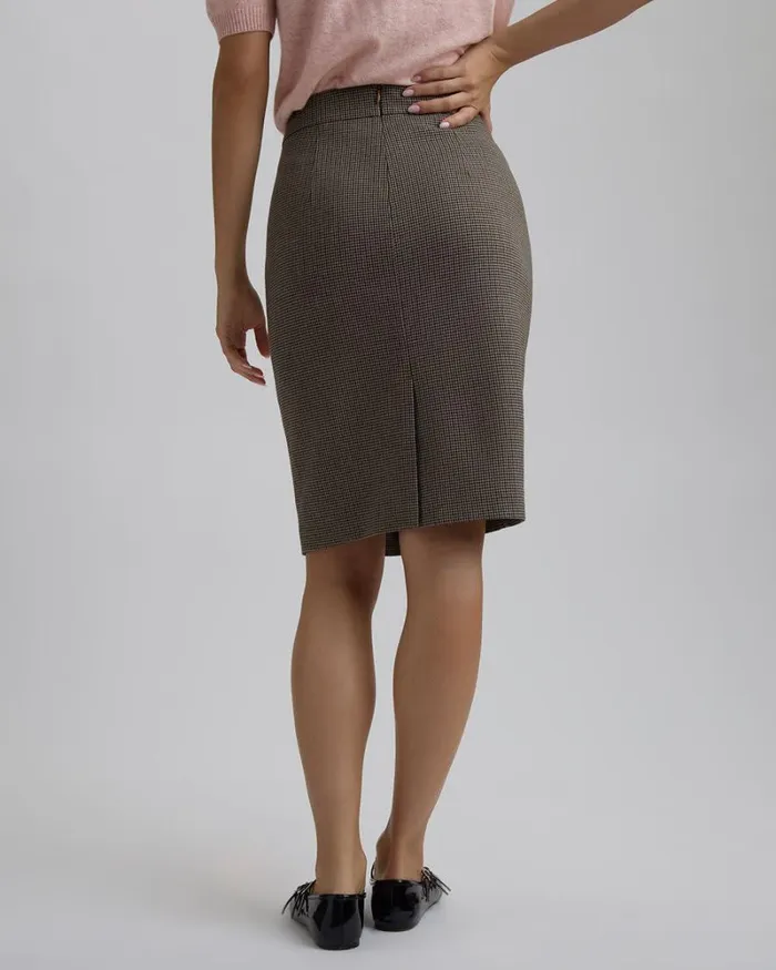 RWandCO Skirts Houndstooth Pencil Skirt Black And Brown Houndstooth 8211 Women RWandCO Skirts Houndstooth Pencil Skirt Black And Brown Houndstooth 8211 Women