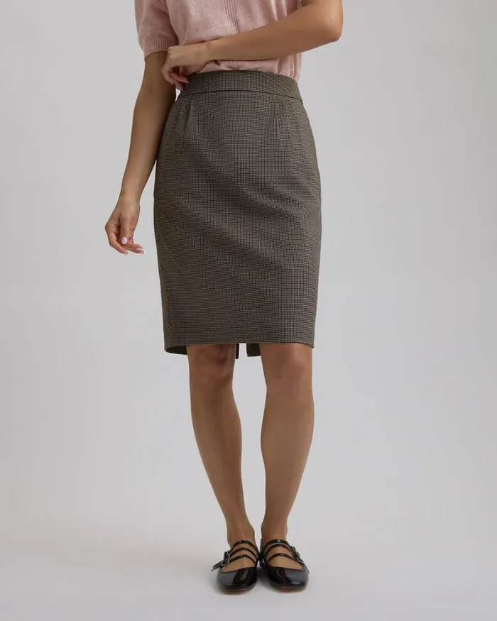 RWandCO Skirts Houndstooth Pencil Skirt Black And Brown Houndstooth 8211 Women RWandCO Skirts Houndstooth Pencil Skirt Black And Brown Houndstooth 8211 Women